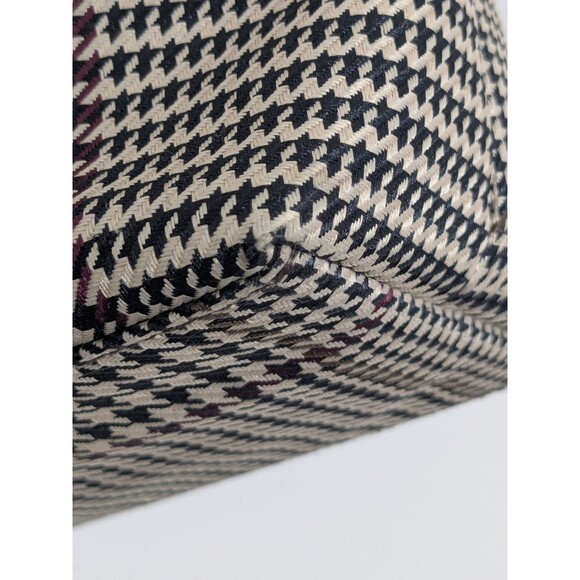 Lauren Ralph Lauren Vintage Houndstooth Brown Mini Tote British Inspired Bag - Picture 7 of 13